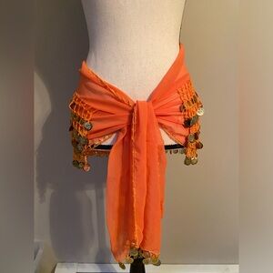 Belly Dance Hip Scarf with Coins